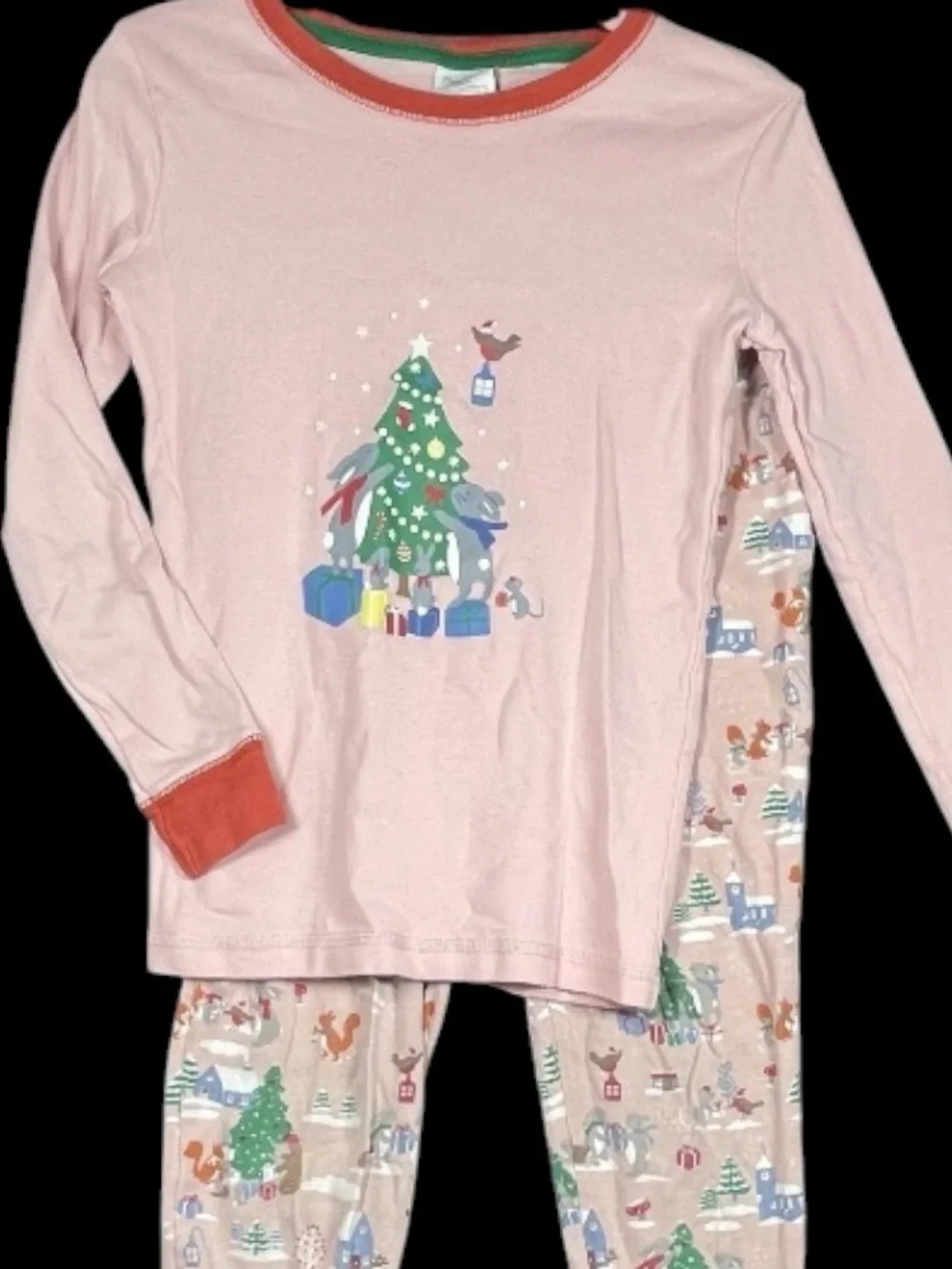 Mini Bowden Pink Holiday Tree Pajama Set NEW! 6Y 116cm